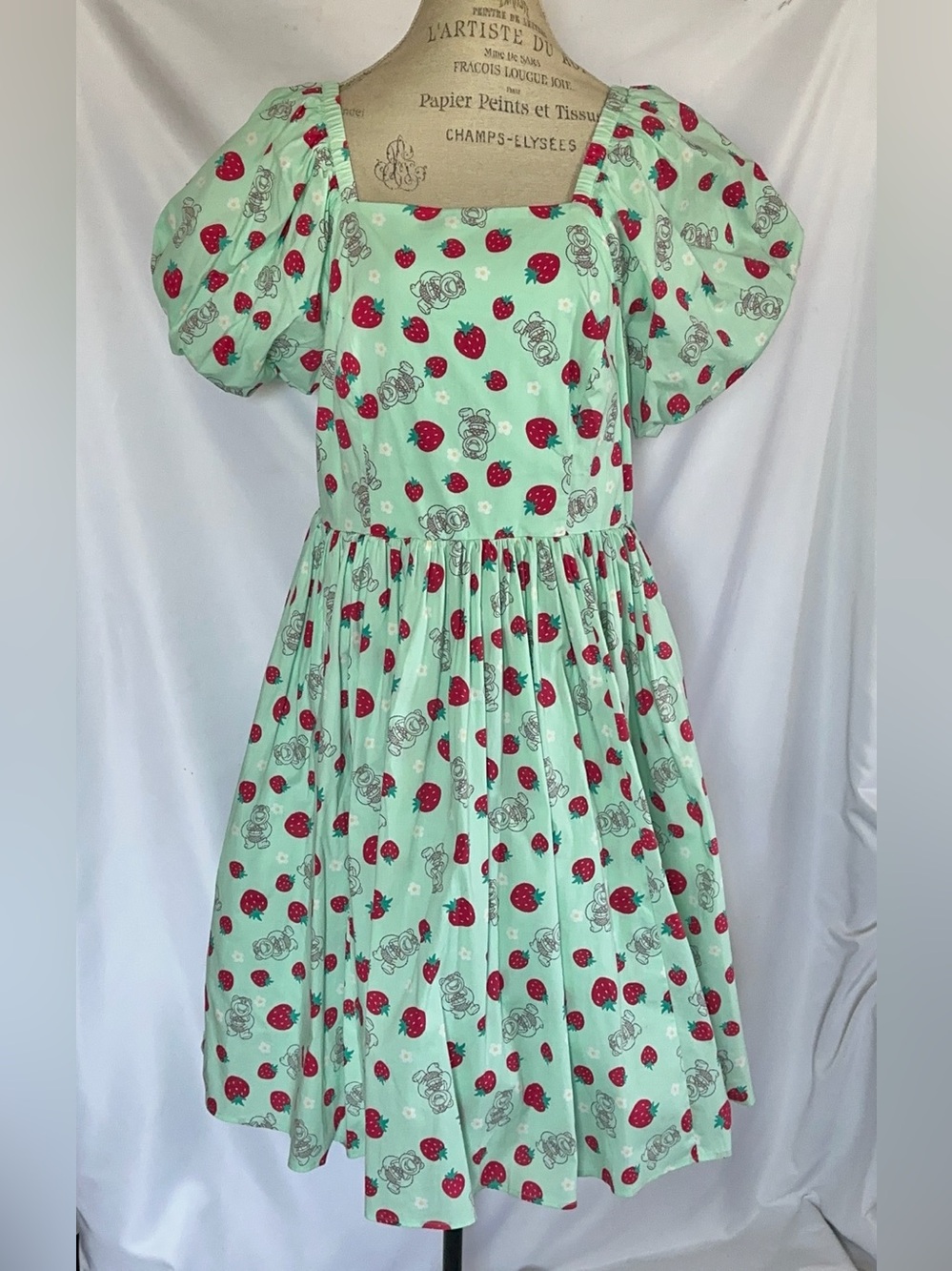 Disney Pixar Lotso Huggin Bear and Strawberries Turquoise Toy Story Dress